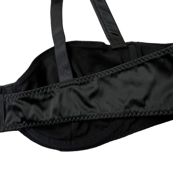 SKIMS Woven Shine Underwire Bra 44DD Onyx - Picture 8 of 12